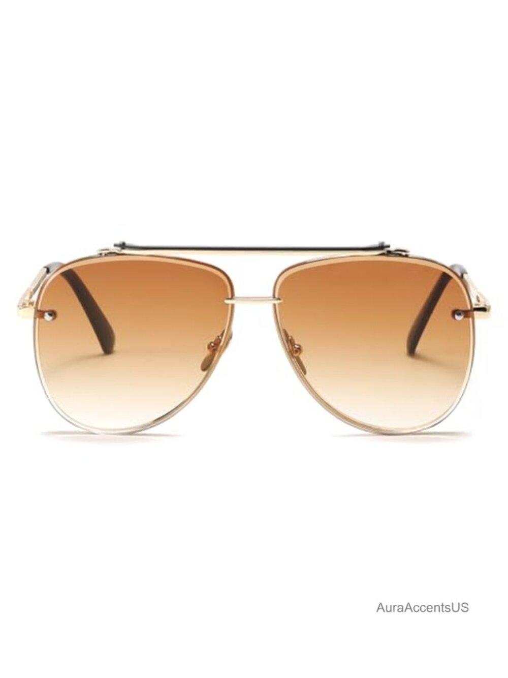 Oversized Aviator Sunglasses Metal Frame Gradient UV400 Unisex